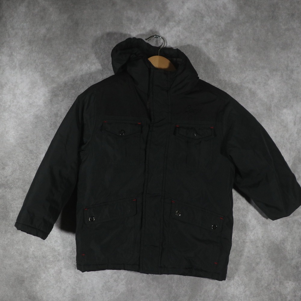 Coogi Kids Black Puffer Jacket Hooded Parka Size 7
